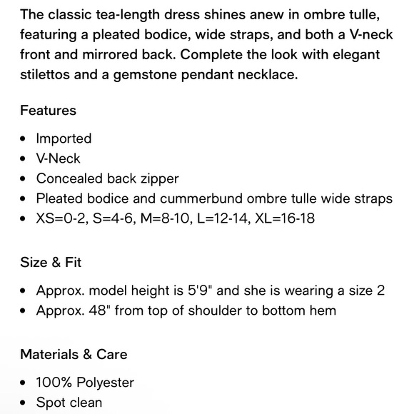 Mac Duggal Pleated Bodice Ombré Sleeveless V Neck Midi Dress 20403 NWT Size 2 - Picture 7 of 7